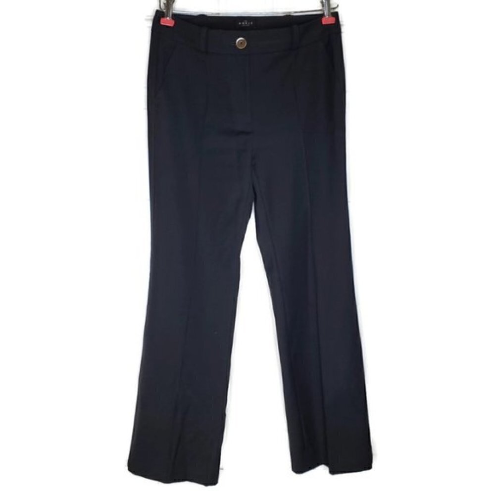 WHBM The Ankle Trouser Pants Size 4 30X27.5 Black Button Back Pockets
